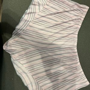 NWOT pink white grey strip cami short sleepwear